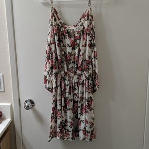 Cold Shoulder Floral Summer Dress